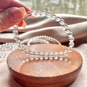 Clear Quartz Bracelet | Crystal Jewelry | Quartz | Elastic bracelet | Amplifier Crystal | Healing Crystal Bracelet | Popular