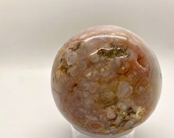 Flower Agate Sphere, Druzy Flower Agate, Entrepreneurs Stone, Crystal Sphere, Crystal Ball