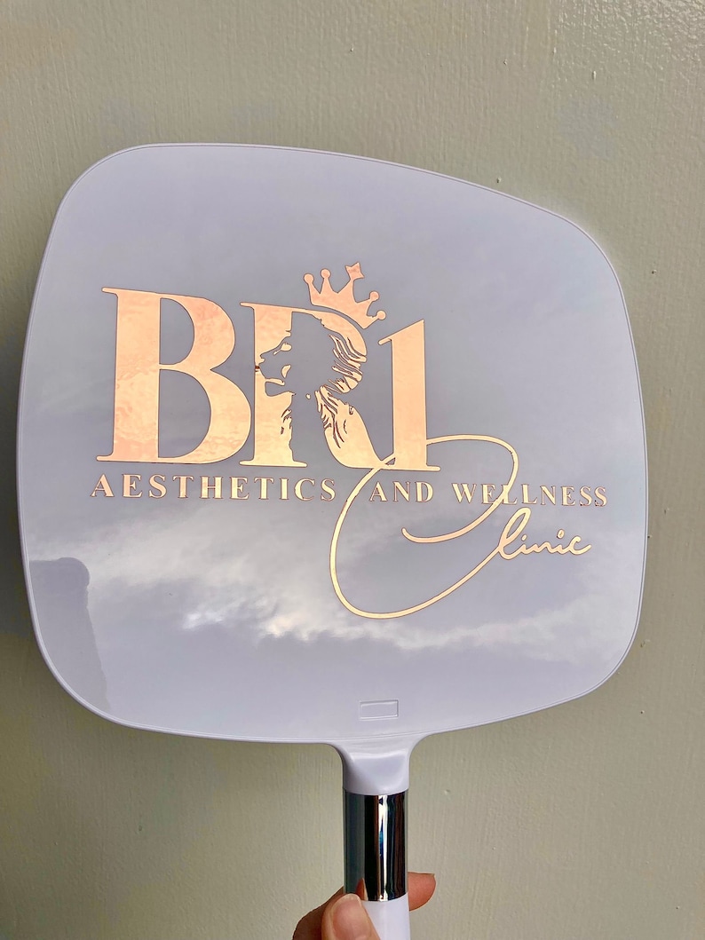 Personalised logo mirror handheld mirror beauty hair aesthetics image 7