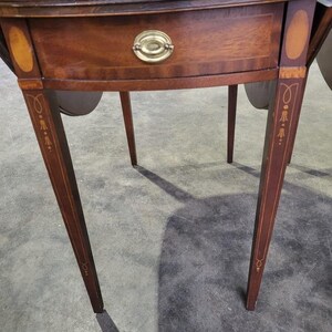 antique repro Pembroke side inlaid occasional dining table