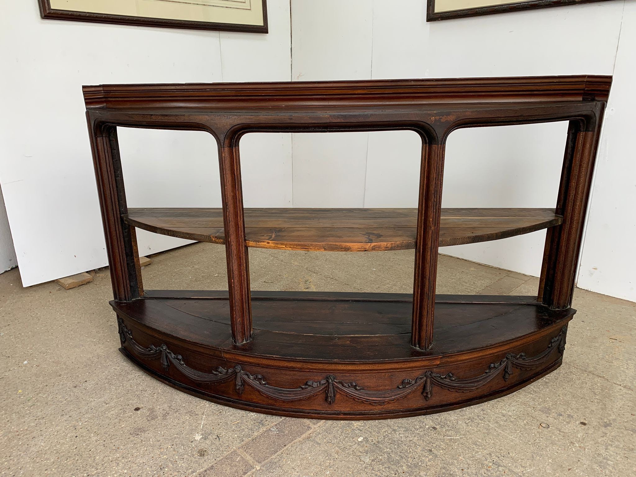 Half moon display cabinet deals