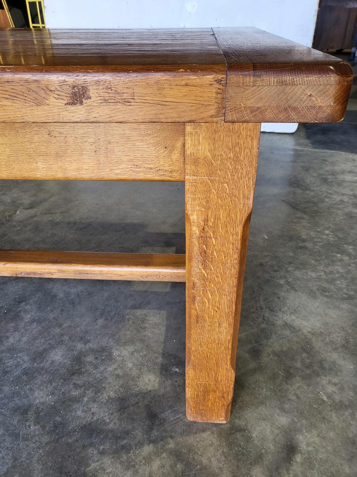 Oak Rectangular Refectory Dining Table 2 Drawers Seat 8 - Etsy UK