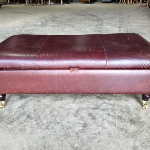 Leather Ottoman Etsy UK