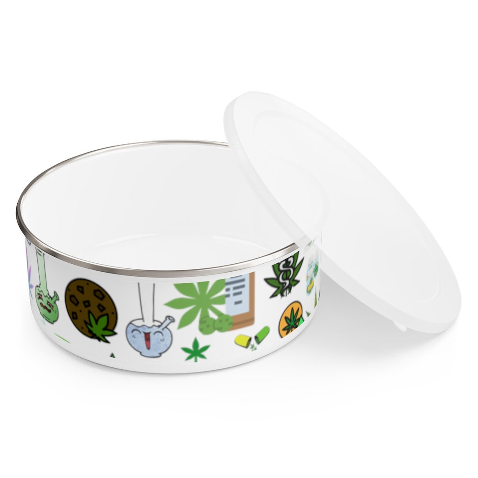 WEED MARIJUANA 420 Inspired Enamel Bowl