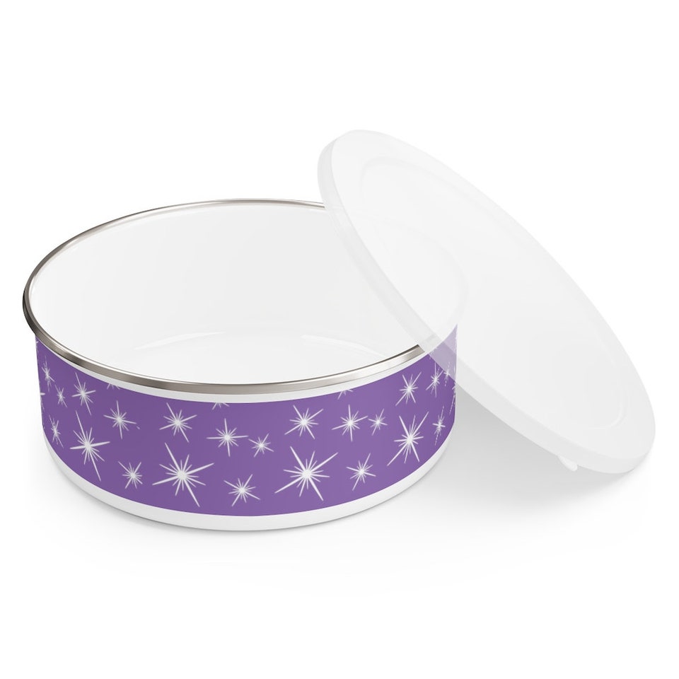 RETRO PURPLE PYREX Inspired Enamel Bowl