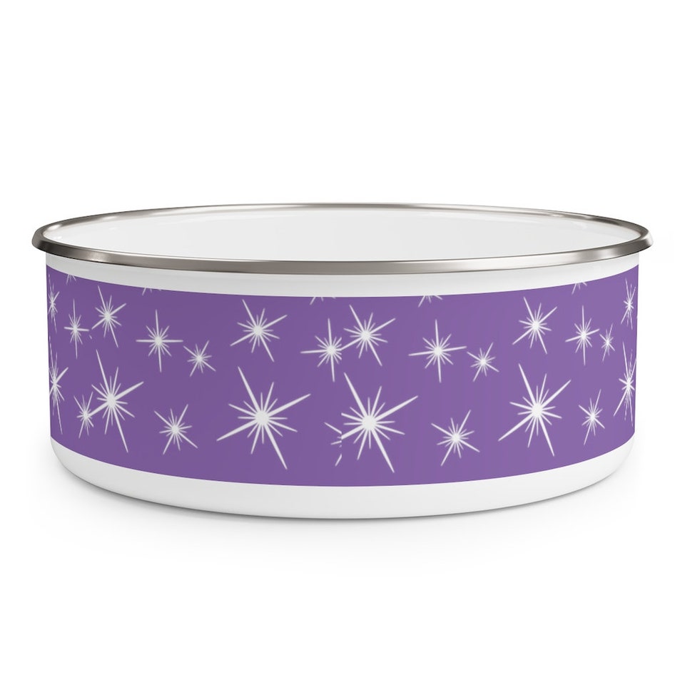 RETRO PURPLE PYREX Inspired Enamel Bowl