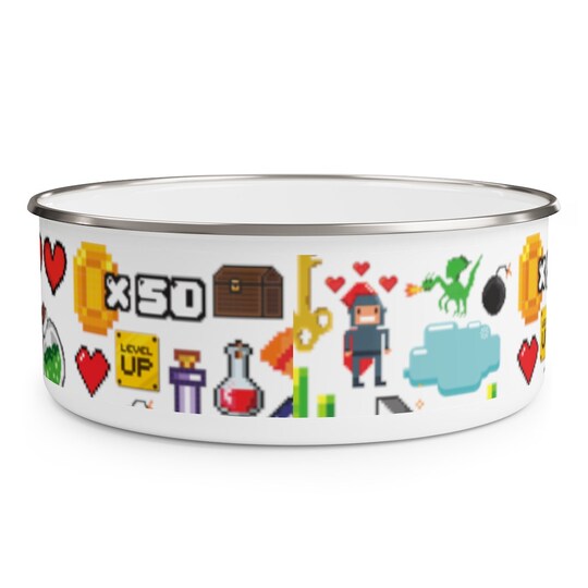 Disover Zelda retro gamer Inspired Enamel Bowl