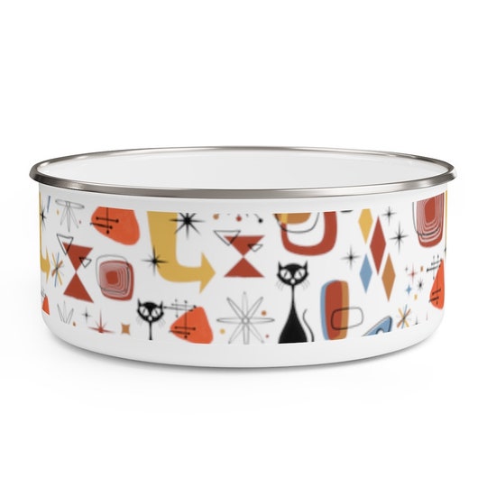 Disover MCM Mid CENTURY MODERN Retro Vintage Enamel Bowl