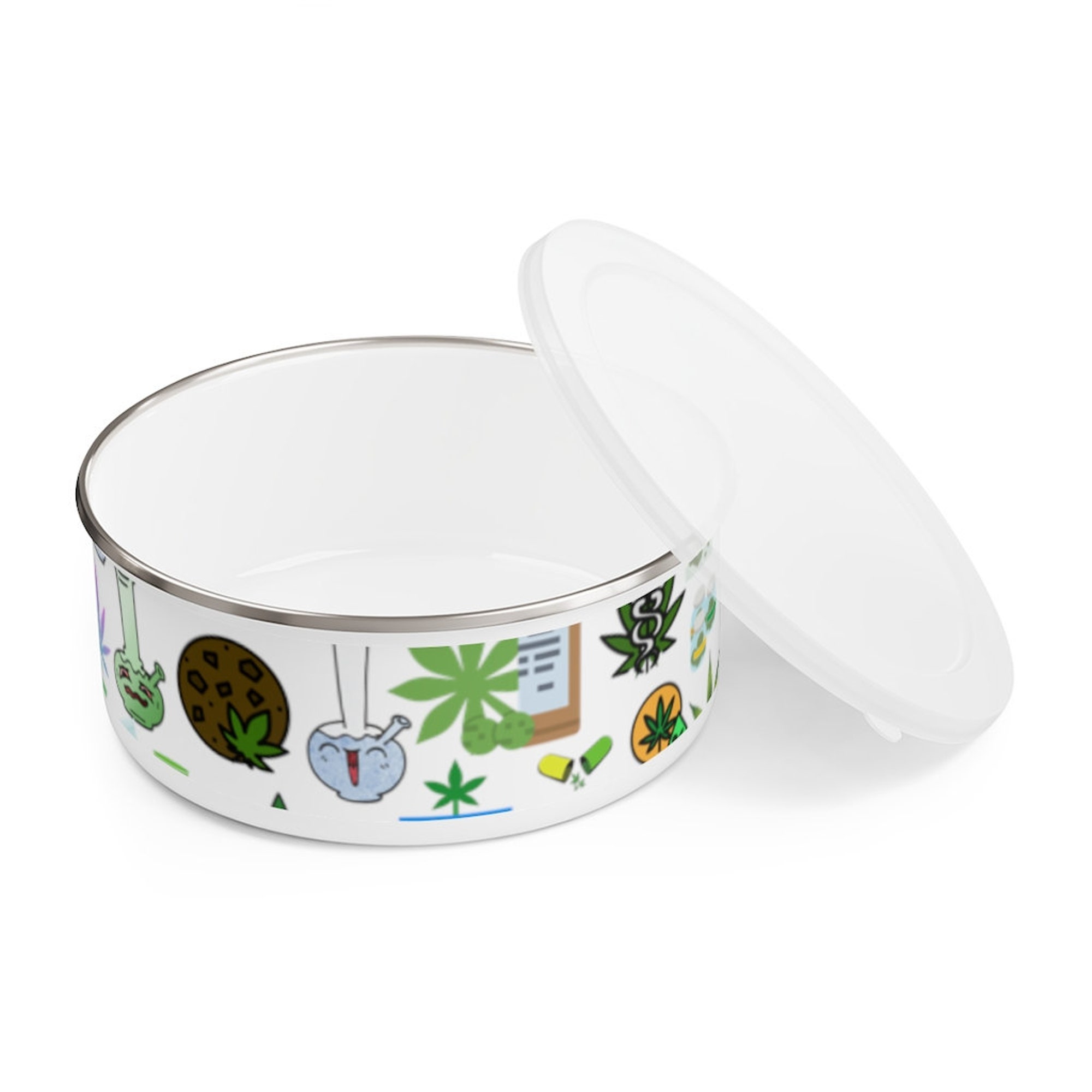 WEED MARIJUANA 420 Inspired Enamel Bowl