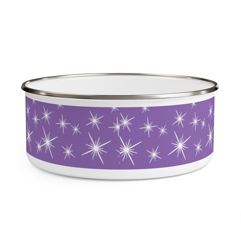 RETRO PURPLE PYREX Inspired Enamel Bowl