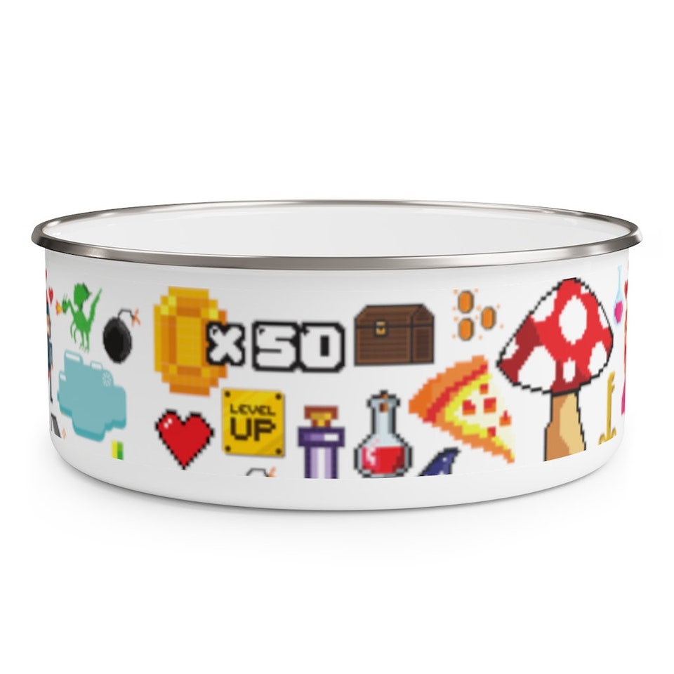 Discover Zelda retro gamer Inspired Enamel Bowl