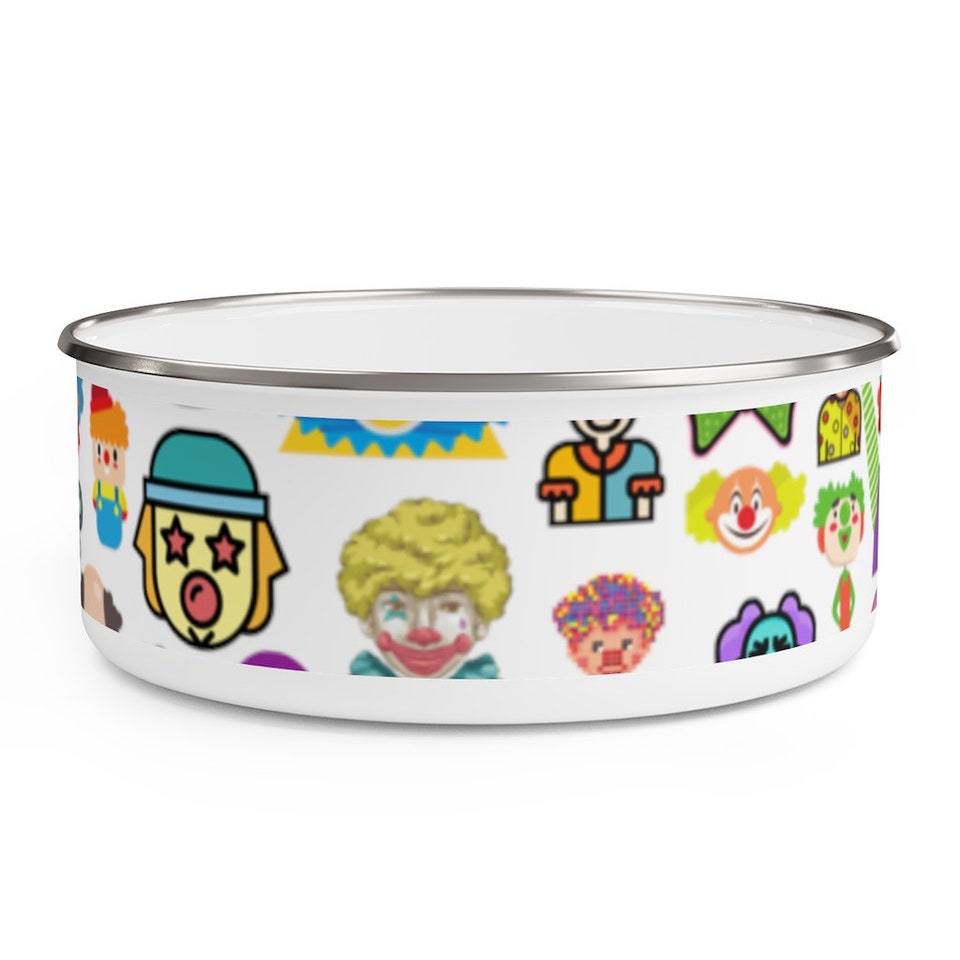 Discover WEIRD CREEPY CLOWNS Enamel Bowl