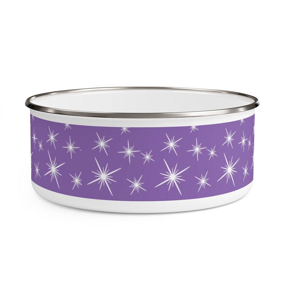 RETRO PURPLE PYREX Inspired Enamel Bowl