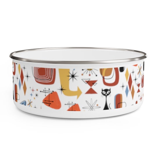 Disover MCM Mid CENTURY MODERN Retro Vintage Enamel Bowl