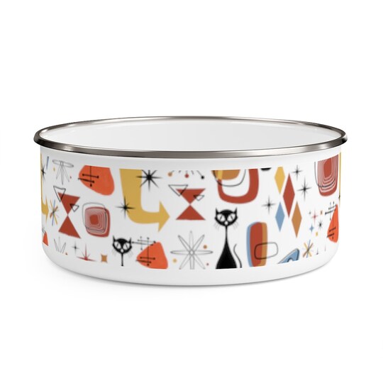 Disover MCM Mid CENTURY MODERN Retro Vintage Enamel Bowl