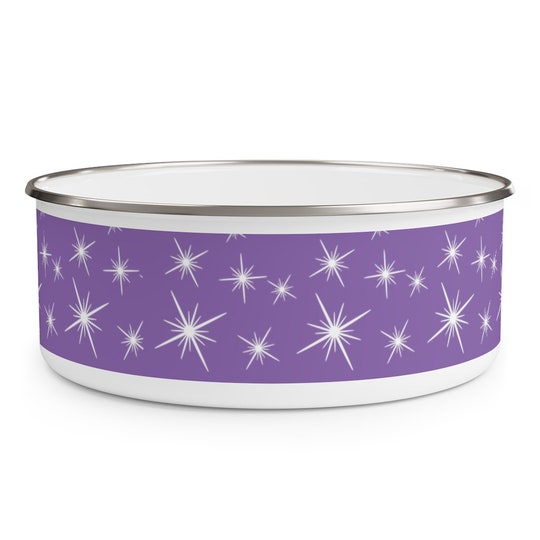 RETRO PURPLE PYREX Inspired Enamel Bowl