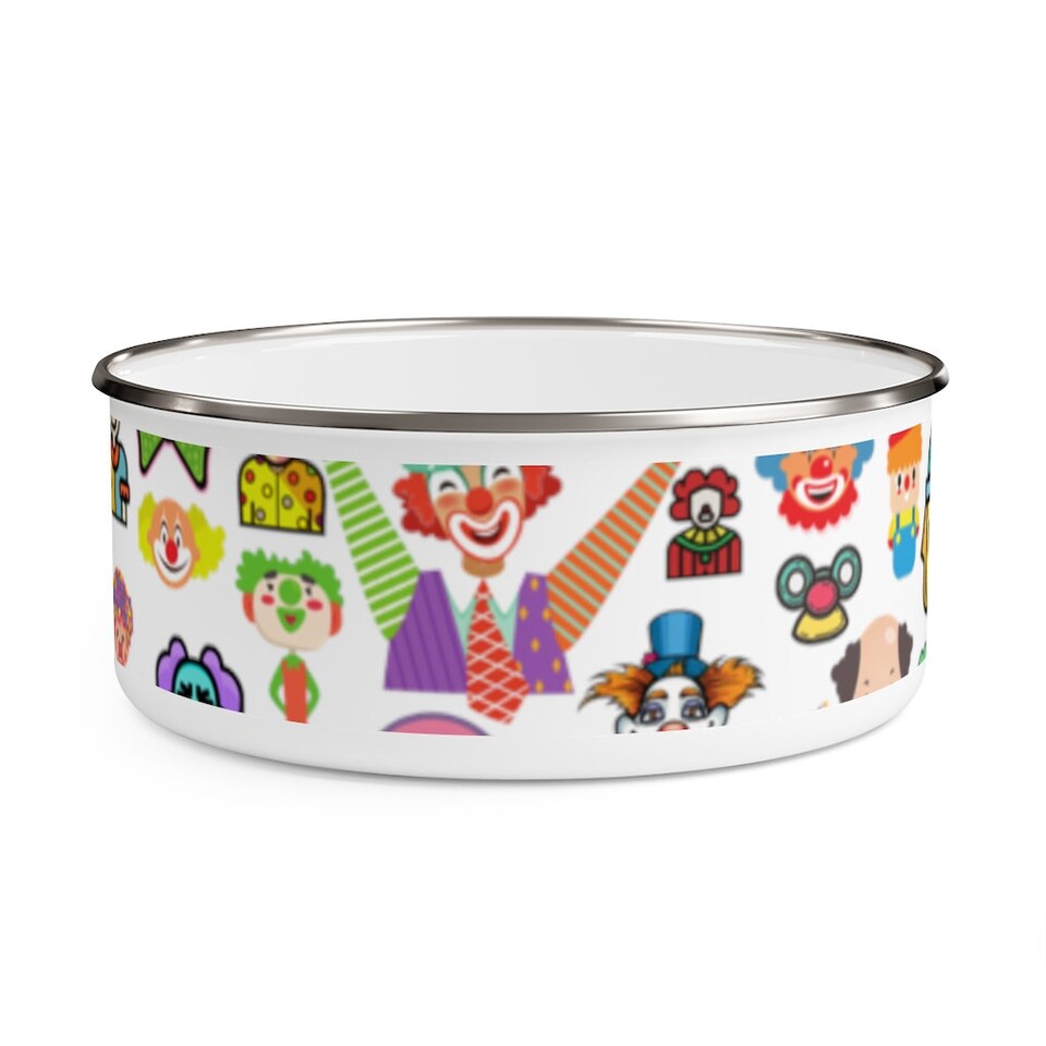 Discover WEIRD CREEPY CLOWNS Enamel Bowl