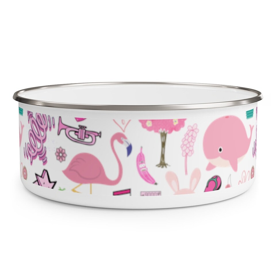 PINK PASTEL AWARENESS Inspired Enamel Bowl