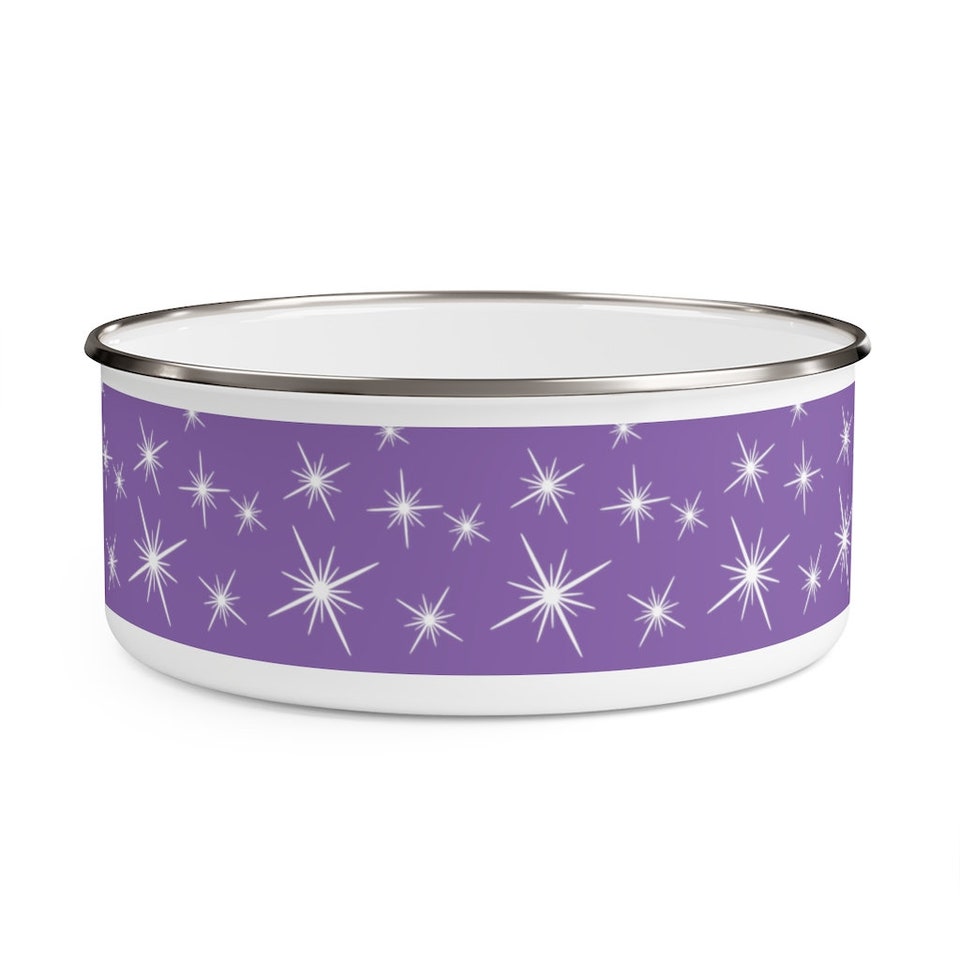 RETRO PURPLE PYREX Inspired Enamel Bowl