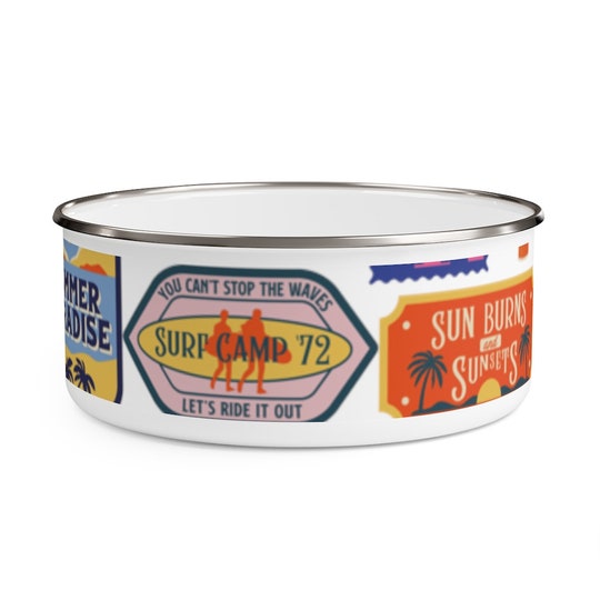 Disover VINTAGE ROAD TRIP Inspired Enamel Bowl