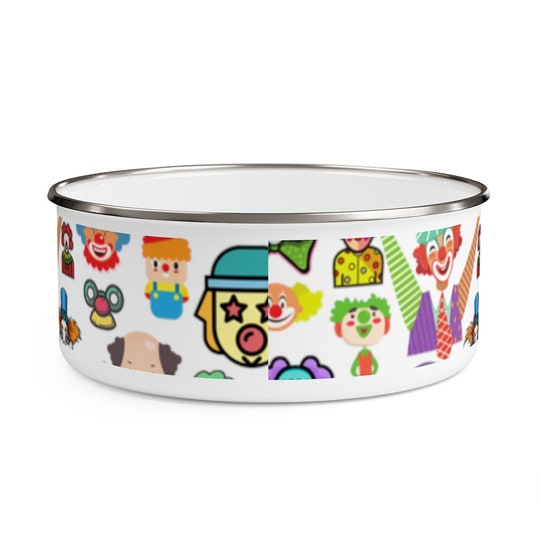 Disover WEIRD CREEPY CLOWNS Enamel Bowl