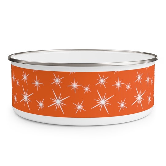 Disover GOLDEN ORANGE PYREX Inspired Enamel Bowl