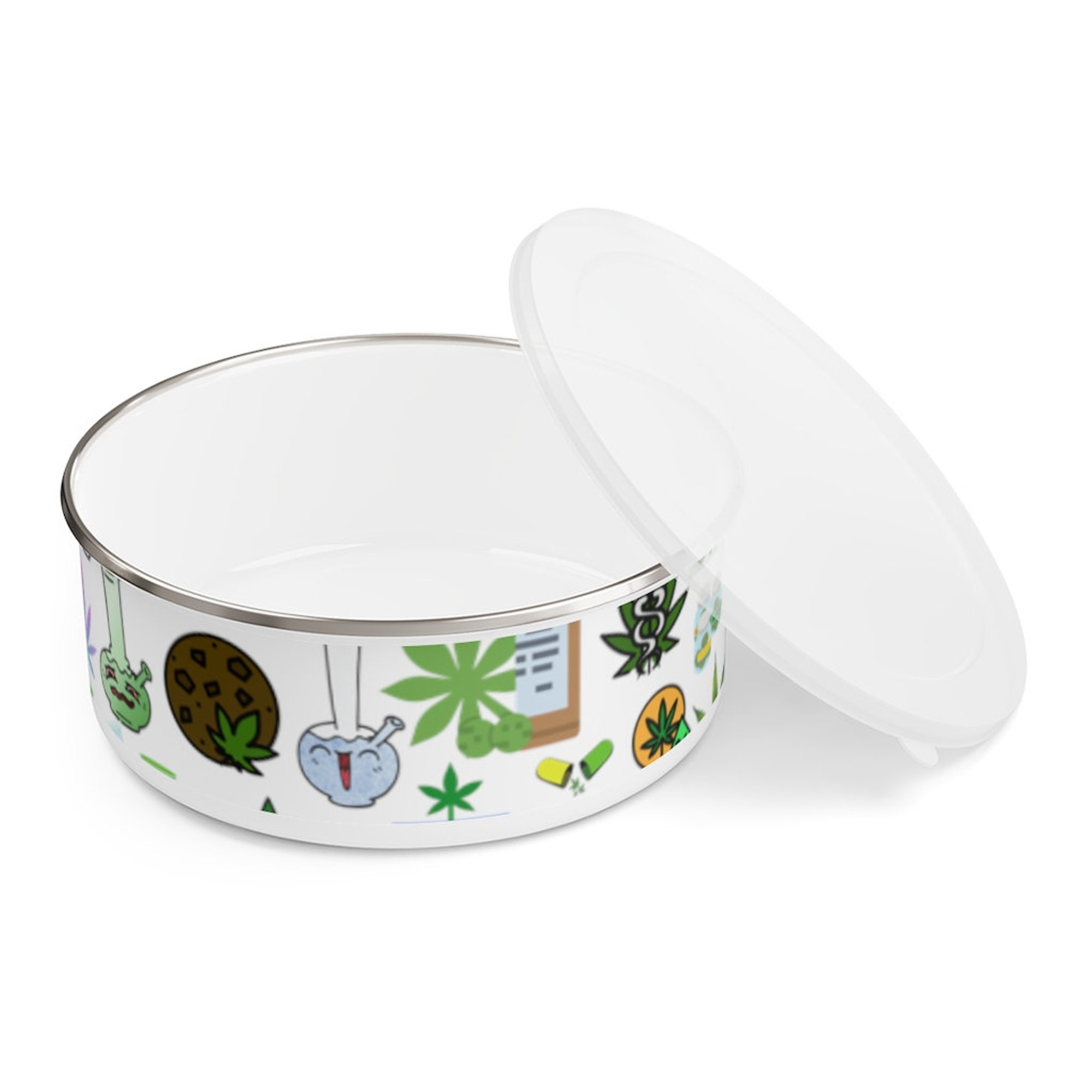 WEED MARIJUANA 420 Inspired Enamel Bowl