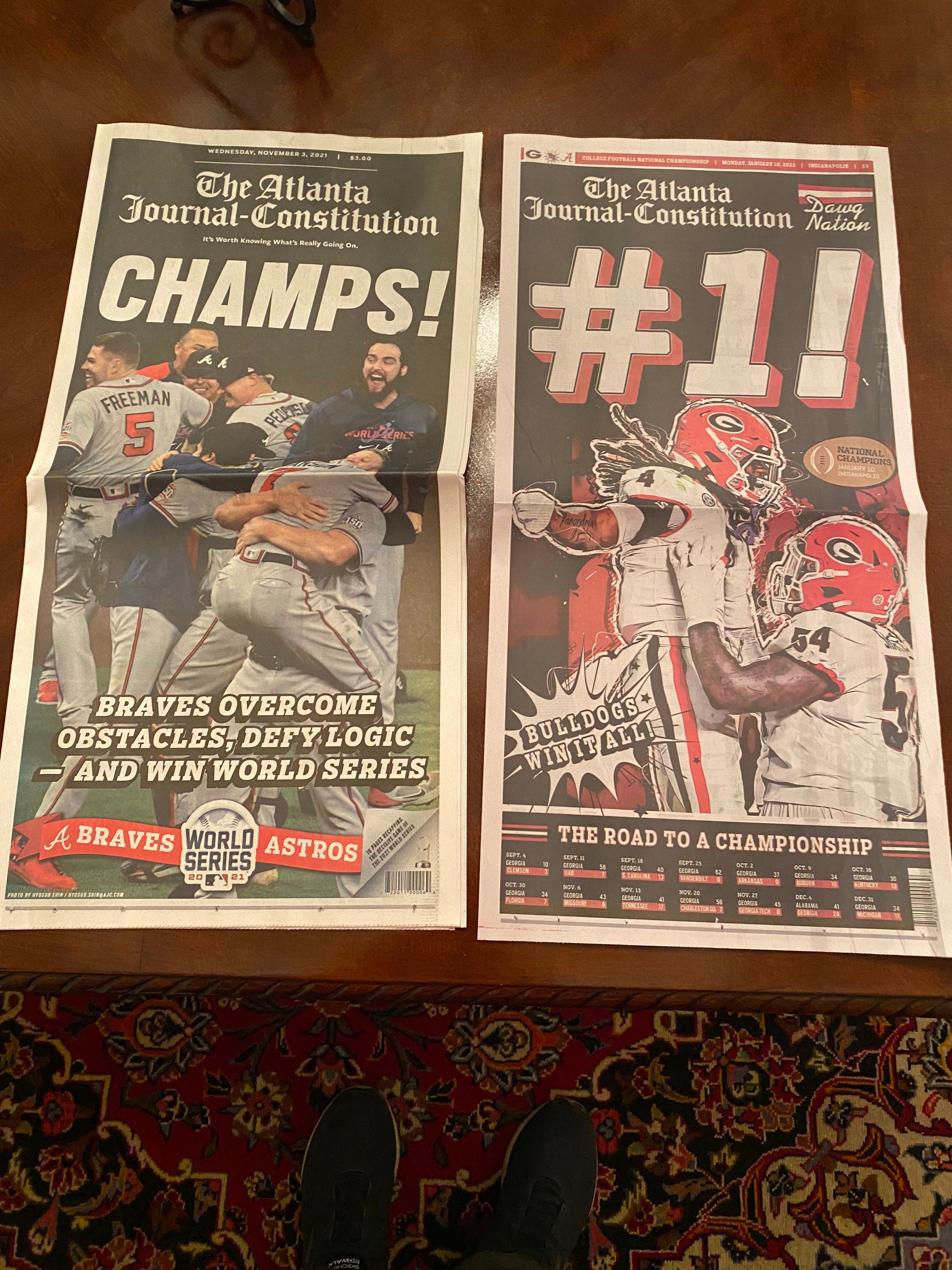 Georgia football national champions will be recognized at Braves game
