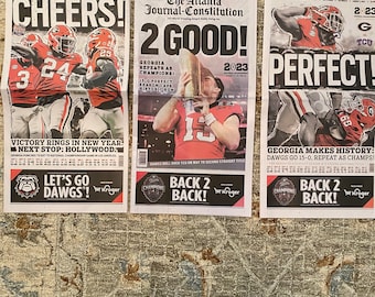 Georgia Bulldogs Football National Champions 2023 Limited Edition AJC Newspaper’s. Original Newspapers Not Reprints. In Hand Ship 2 Days.
