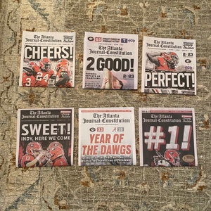 Georgia Bulldogs Football National Champions 2022-2023 AJC Limited Edition Newspapers. 6 Pack. Newspapers In Hand. Perfect for Framing.