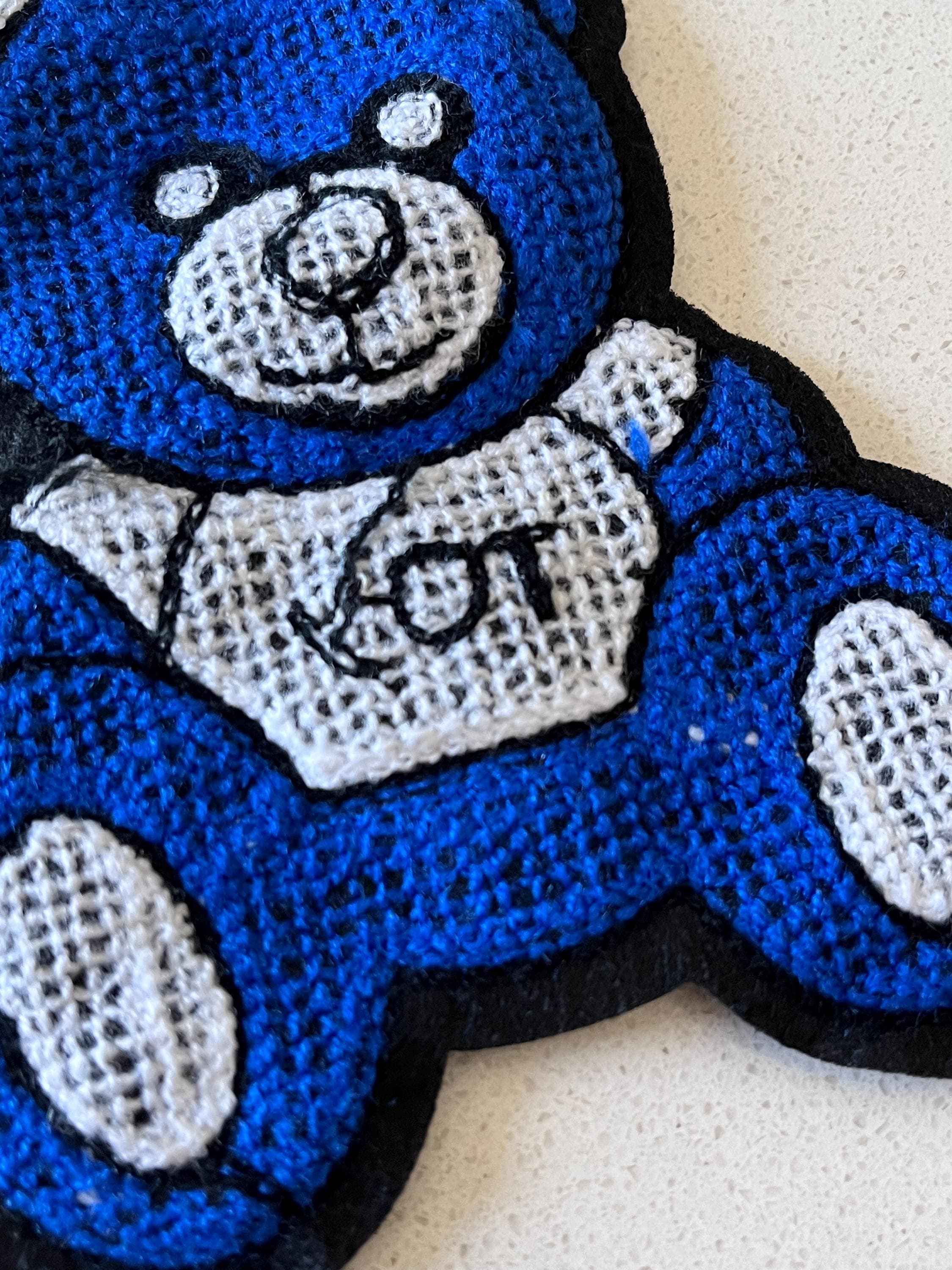 Teddybär Applikation Aufnäher Mit Blauer Schleife Produktbild-Vorschau 3