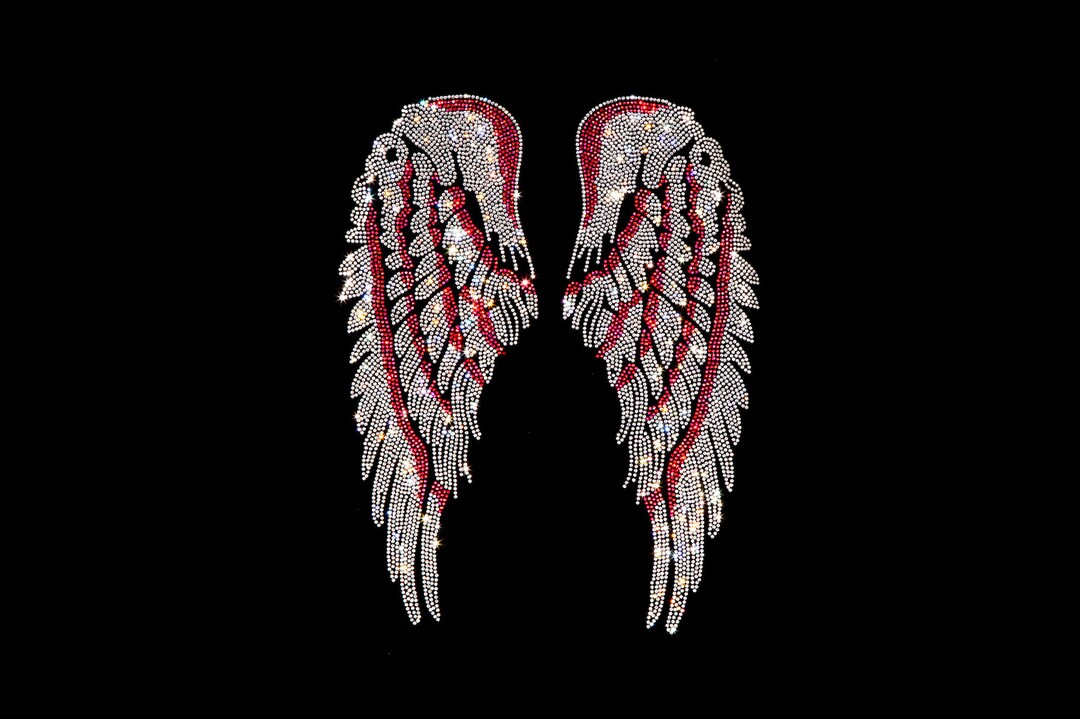 Angelo Ali Di Ferro Sul Bling Tansferhot Fix Strass Motivi Di - Foto 7