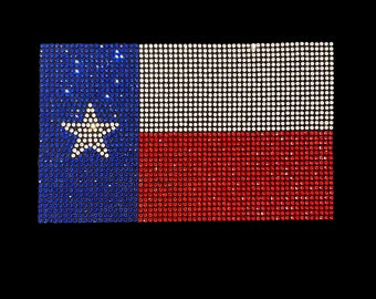 Texas flag rhinestone design , iron on Texas flag patch  heat transfer Texas flag transfer , hot fix Texas flag applique bedazzle Texas flag