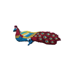 Peacock Sew-On Patch: Embroidered Applique