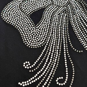 Silver Iron on Bow Tie Rhinestones, Rhinestone Mesh Transfers ...