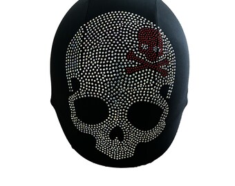 Ab Skull cubierta de casco de cristal, cubierta de casco de montar, casco de cristal, casco para niños, casco de dama, cubiertas de casco, cubiertas de casco elegantes