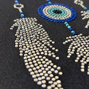 Evil Eye Rhinestone Evil Eye Feather Rhinestone Design, Hot Fix Evil Eye Decal , Heat ...