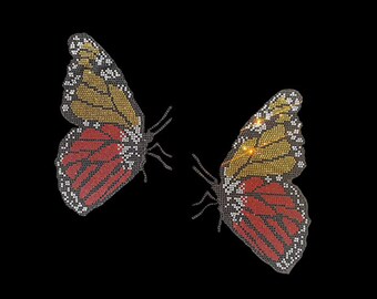 Butterfly Rhinestone Iron-on Transfer, Bling Motif