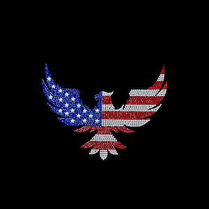 American Eagle iron on transfer for clothes , heat transfer Eagle USA patch designs, hot fix iron on Eagle transfers , bling eagle patch