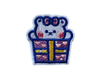 Parches bordados termoadhesivos, parche bordado de oso, aplique termoadhesivo de oso pequeño, accesorios personalizados, parches adhesivos