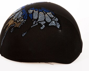 bling butterfly design for motorcycle helmet Rhinestone Butterfly Bling Helmet Cover: Handmade Crystal Helmet Skin
