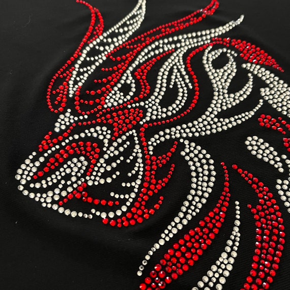 Dragon Rhinestone Heat Transfer Bling Design Applique , Hot Fix  Personalized Bling Patches , T Shirt Transfers Dragon Motif 10” X 7 “ - Etsy