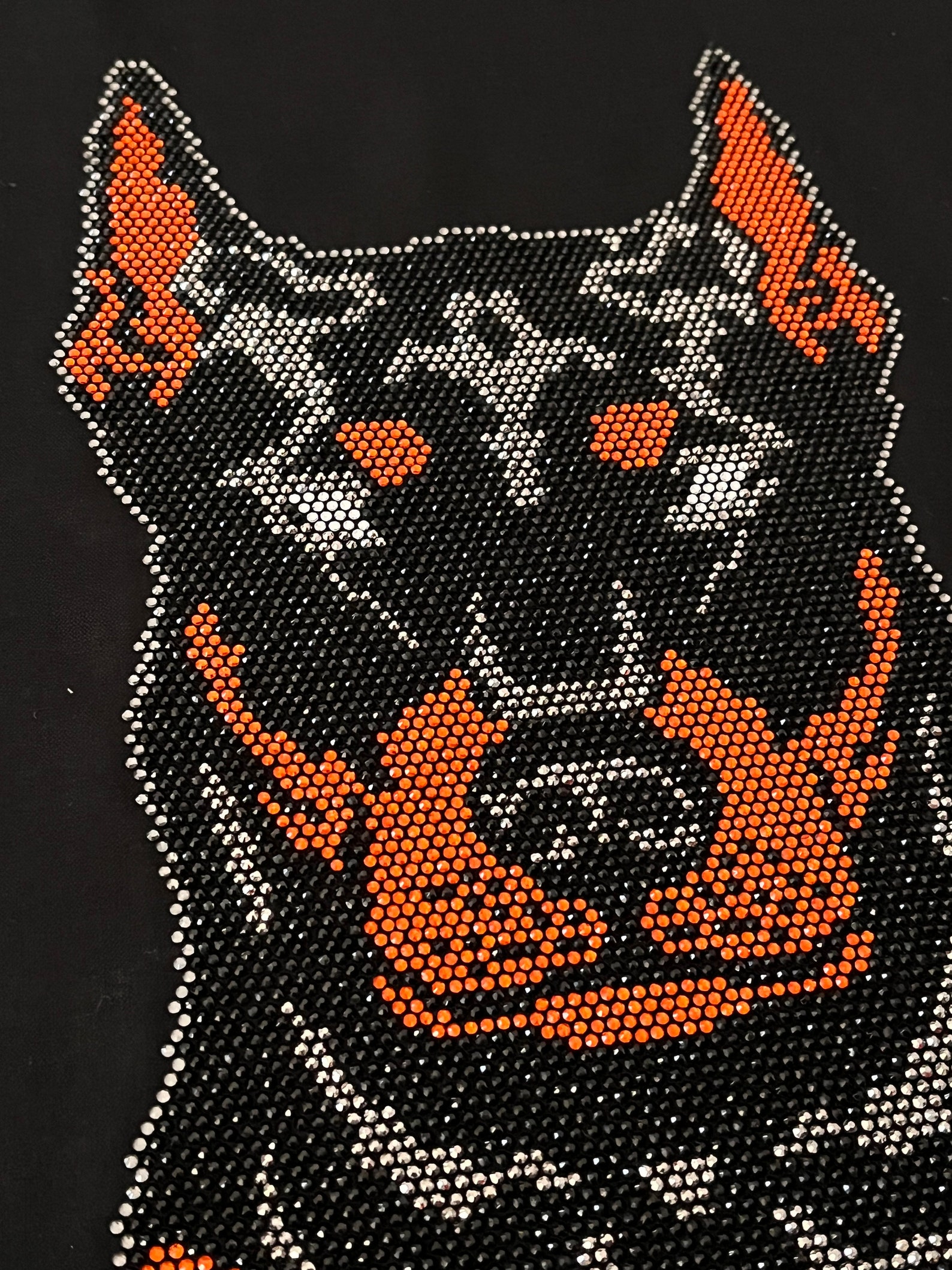 Gsd Patch German Shepherd Rhinestone Patches Iron on Bling Crystal Dog Design ...