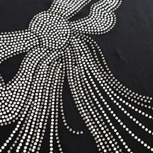 Silver Iron on Bow Tie Rhinestones, Rhinestone Mesh Transfers ...