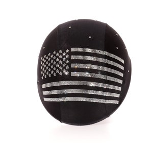 Crystal USA flag helmet cover , rhinestone helmet cover  , stylish helmet cover  , bling helmet cover ,  sparkle helmet covers