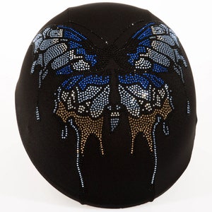 Rhinestone Butterfly Bling Helmet Cover: Handmade Crystal Helmet Skin