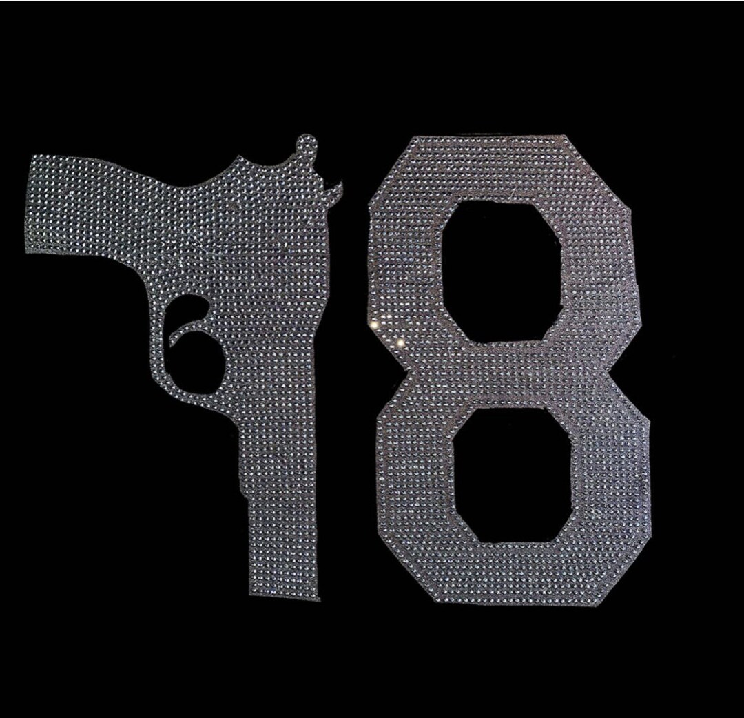 Top Gun Rhinestone Transfer Rhinestone Iron on Design, Gun & Number 78 Heat Transfer (7x8.5in) - Etsy