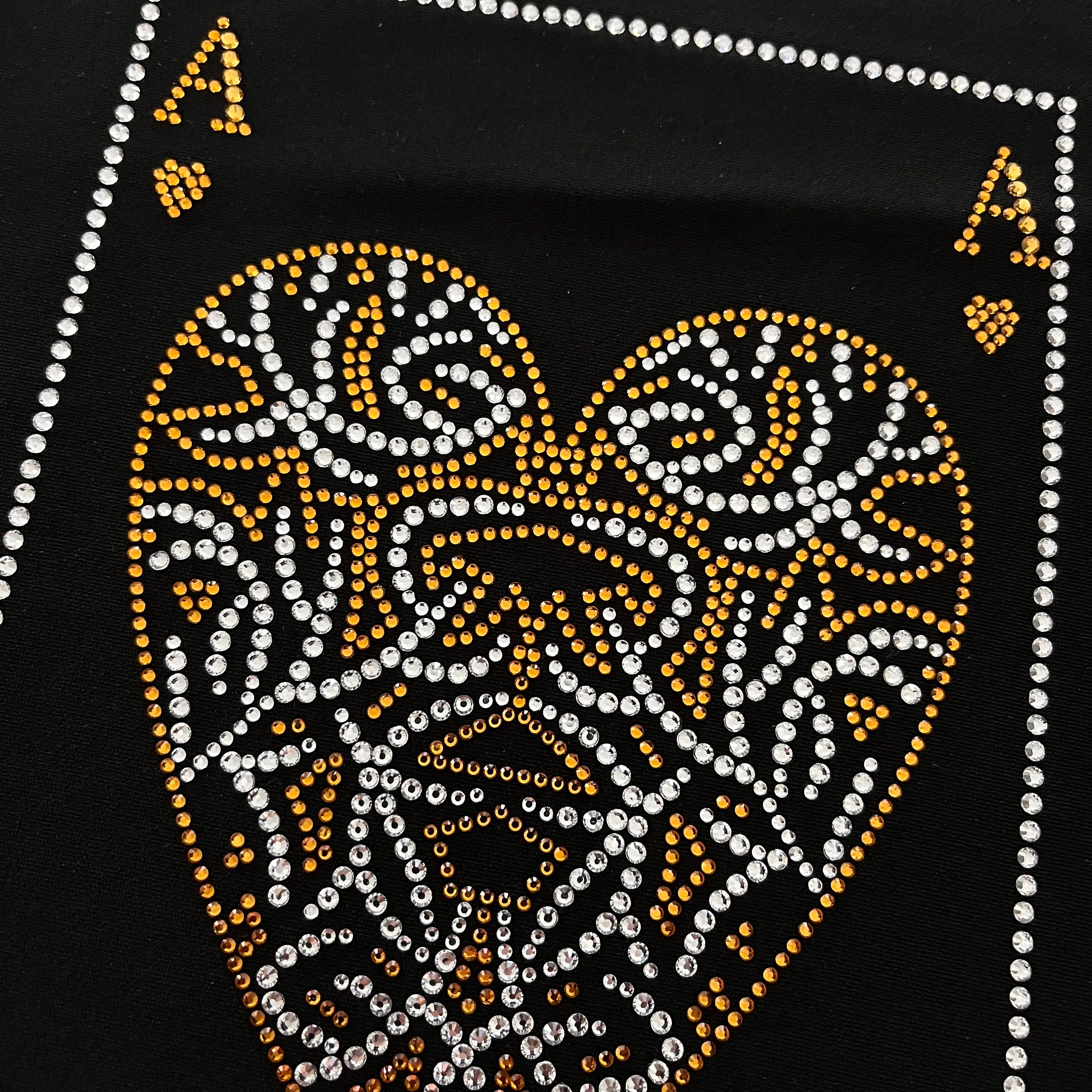 Playing Cards Rhinestone Poker Card Design , Iron on Poker Card Rhinestone Patch, Hot Fix Poker ...