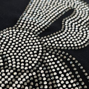 Silver Iron on Bow Tie Rhinestones, Rhinestone Mesh Transfers ...