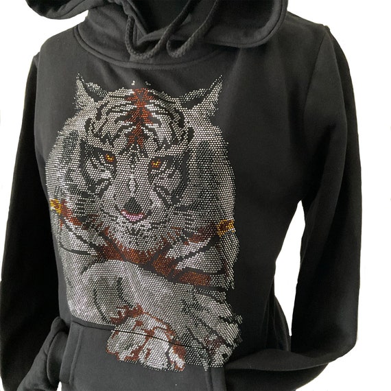 トップス Project Rock Tiger Graphic Hoodie XL V-DECORPARKS Men's Bengal Tiger Fleece Hooded Sweatshirt